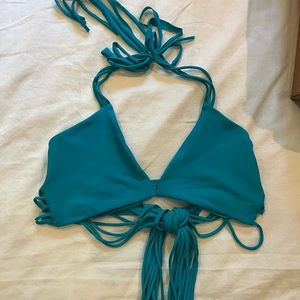 Blue Mikoh bikini top. Size small